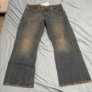 American Eagle Outfitters Relaxed Fit Dark Blue Jeans
